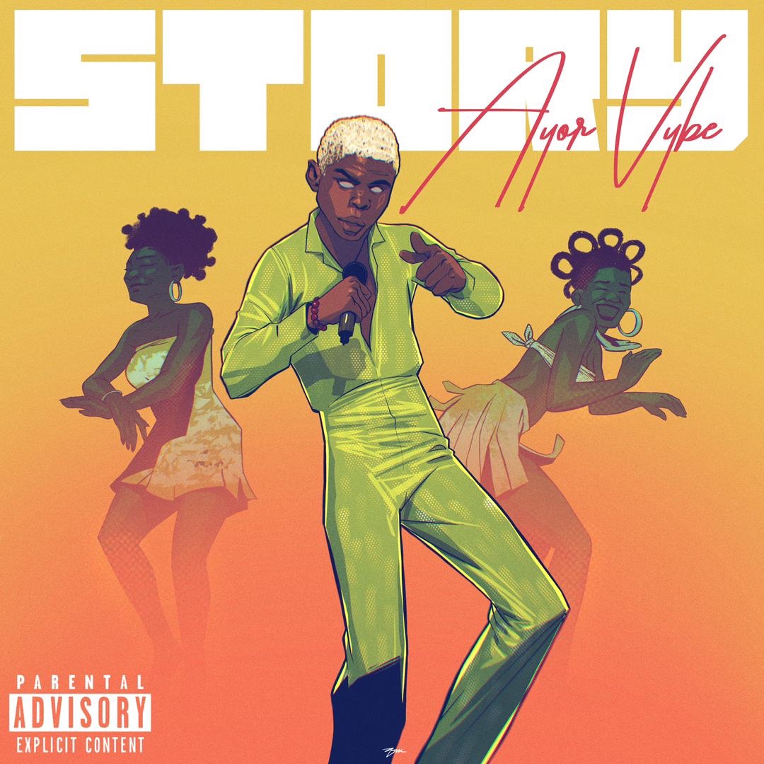 Ayor Vybe's 'Story' art work inspired by legendary Afrobeat act, Fela Anikulapo-Kuti. 