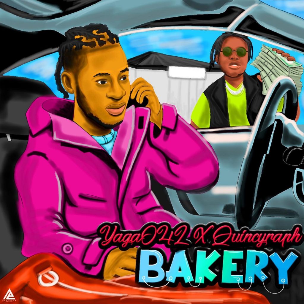 YAGA042 And QUINCYRAPH’s “Bakery” cover art. 