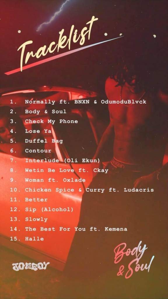 Body & Soul tracklist