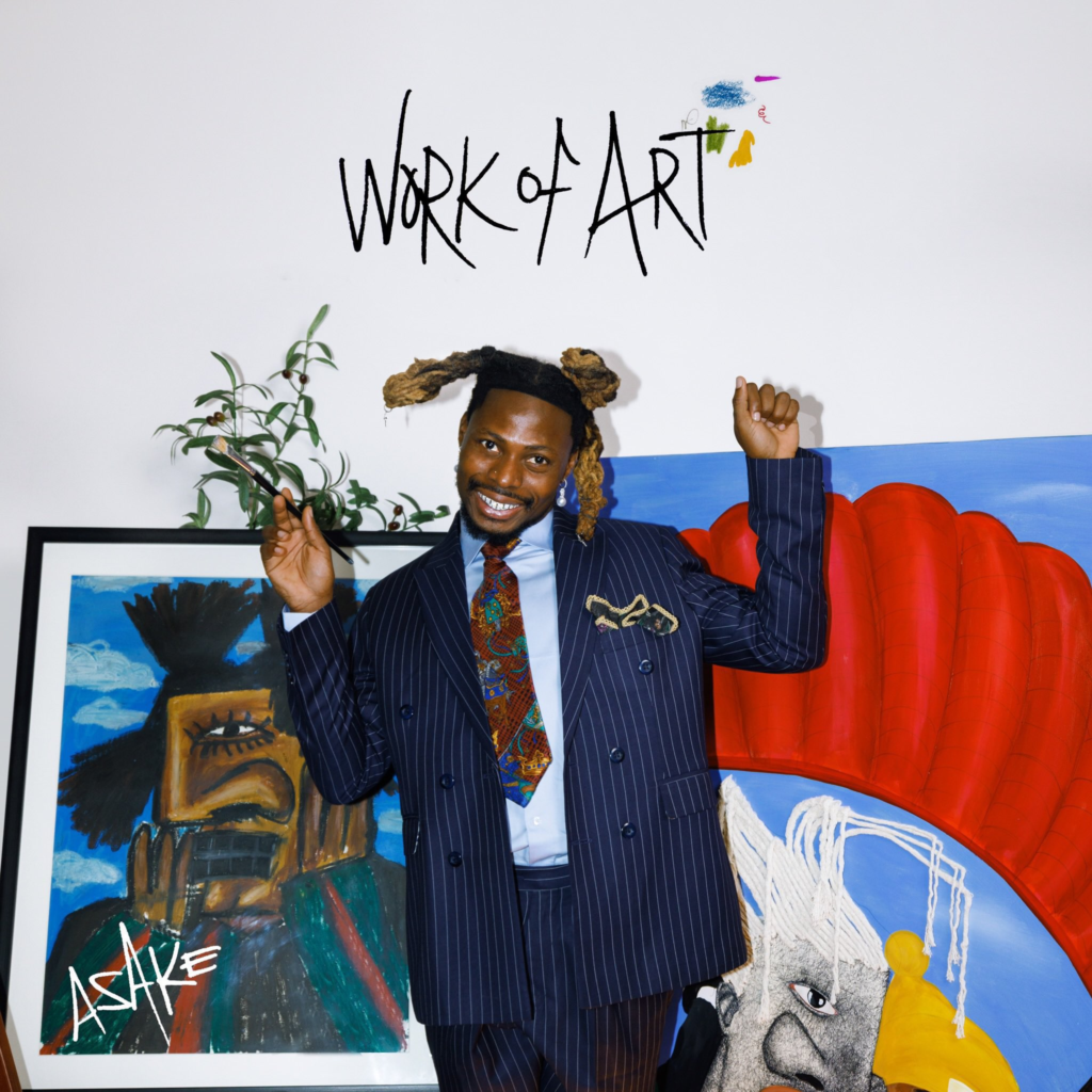 Asake's "Work of Art" album cover.