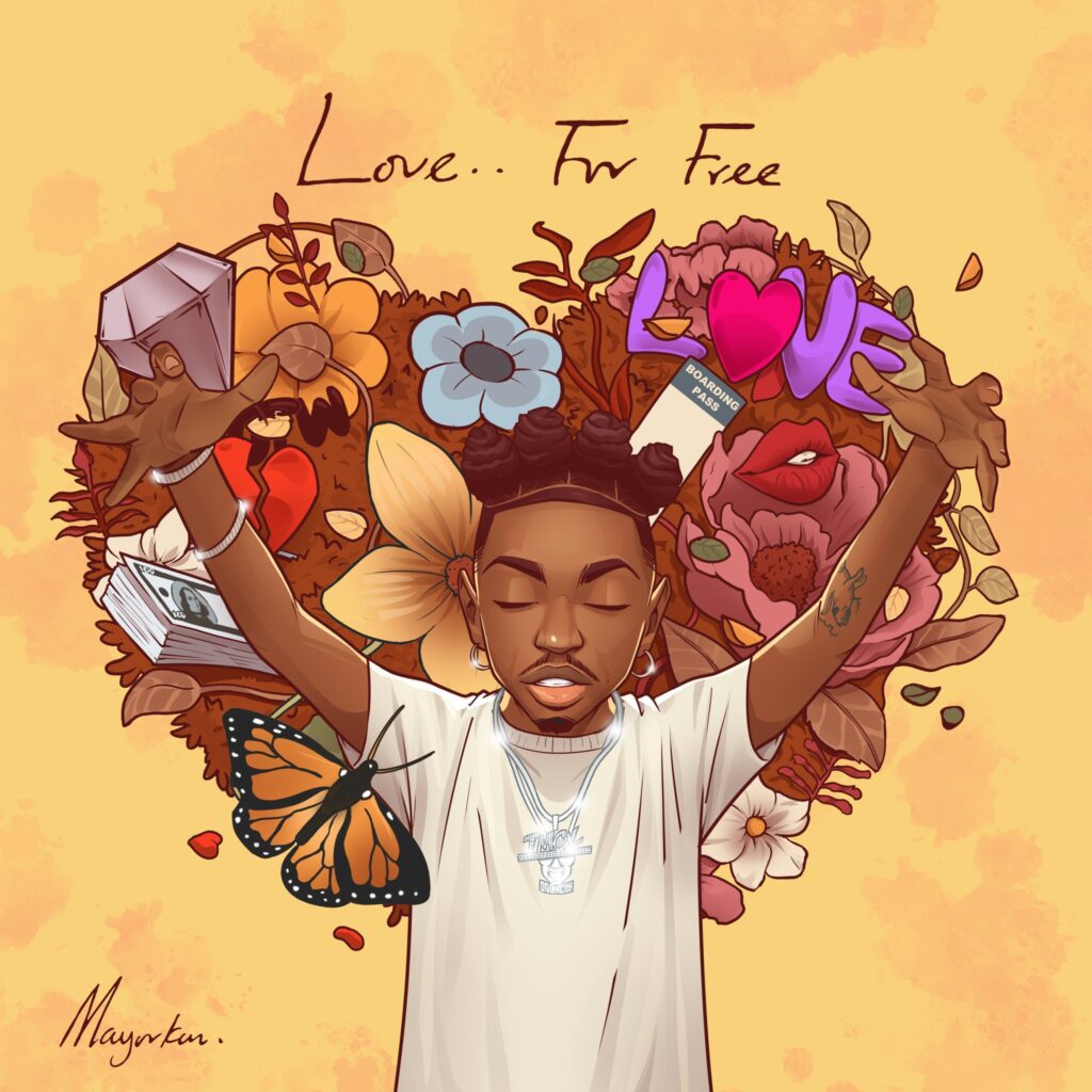 Mayorkun's 'Love For Free' cover art