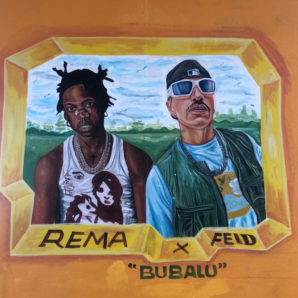 Mural With Rema and Feid Celebrating Single "Bubalu"