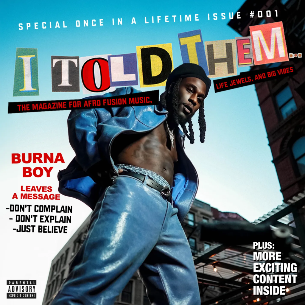 Burna Boy's "I Told Them..." cover