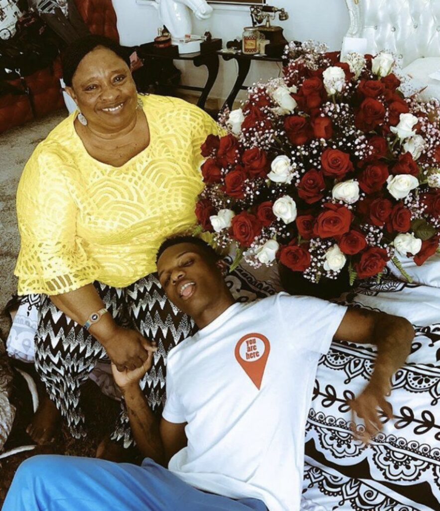 Wizkid & His Mother "Motunrayo"